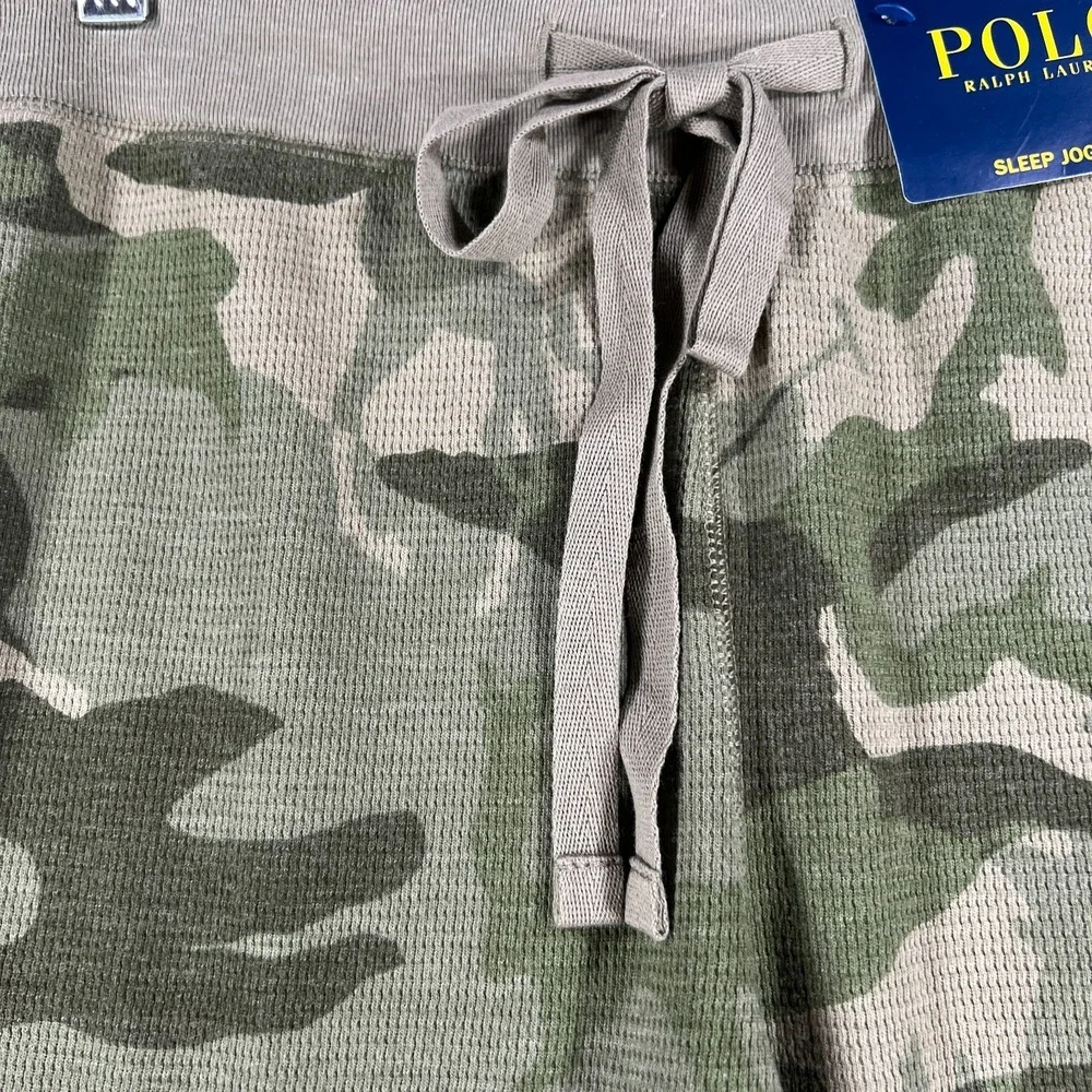 Polo Ralph Lauren Sleepwear Joggers Mens Medium Green Camo Drawstrings New